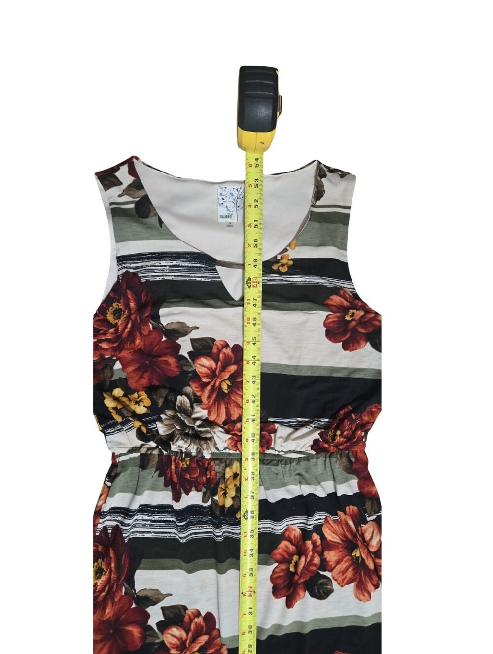 Neff Red Floral Striped Maxi Dress - Picture 5 of 8